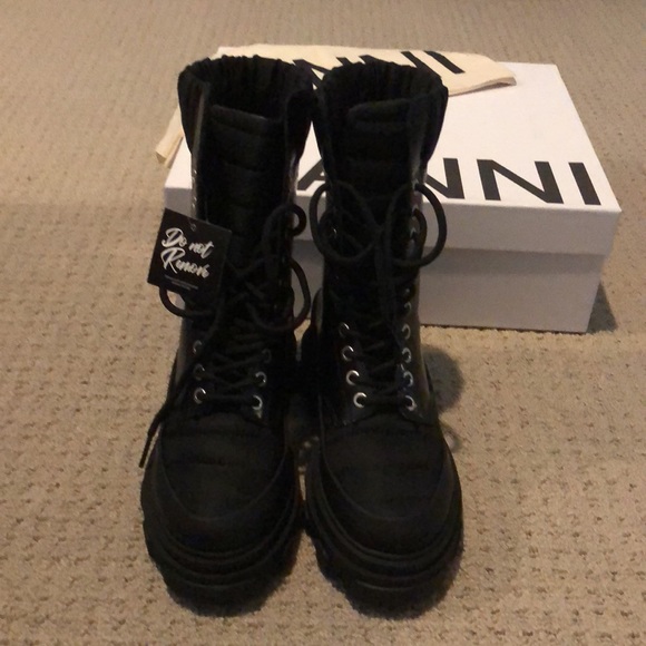 NEW Ganni black combat boot!! - Picture 3 of 4